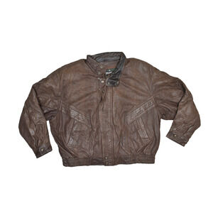 Vintage Wilsons Adventure Bound Leather Jacket Men's Size 2X Leather